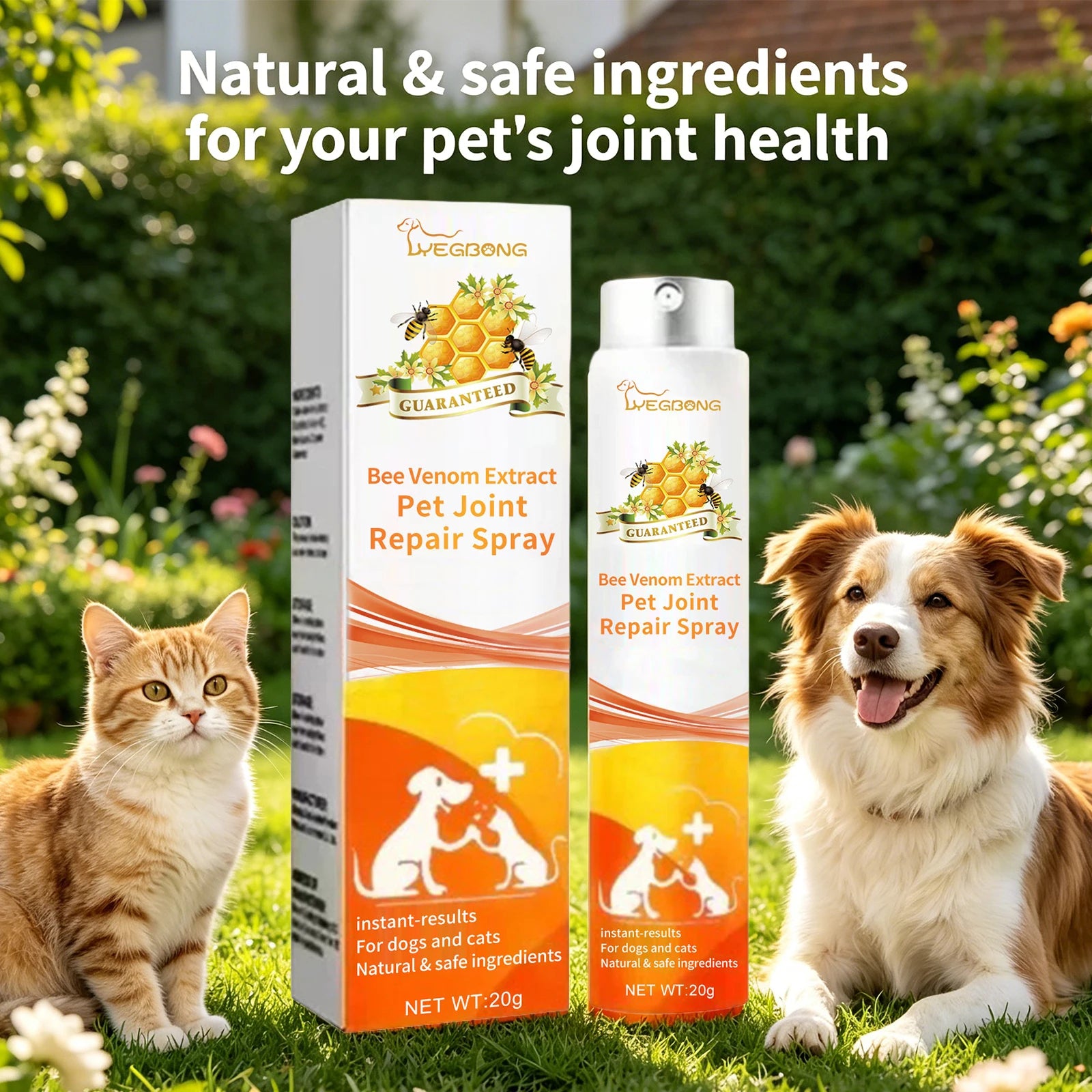 Bee Venom Pet Joint Repair Spray for Pets Relieves Discomfort and Strengthens Weak Muscles Promotes Flexibility Pet Bone Care Oasis Select