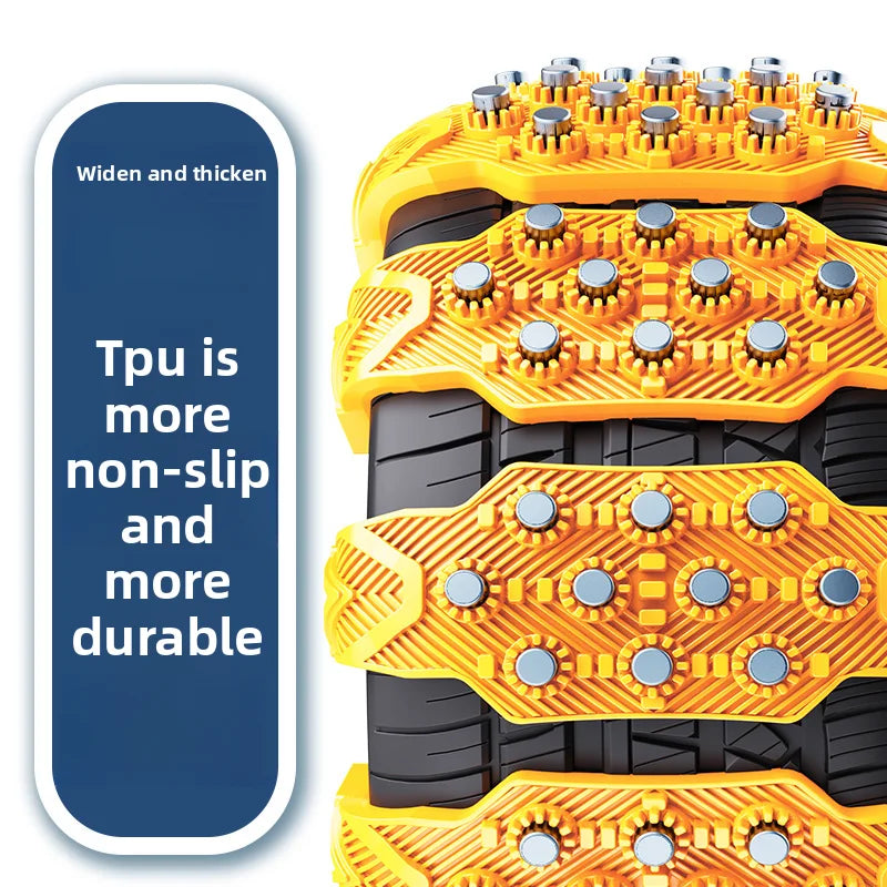 Car tires, anti-skid chains, sedan off-road vehicles, universal type, thickened and widened, ice breaking and anti-skid Oasis Select