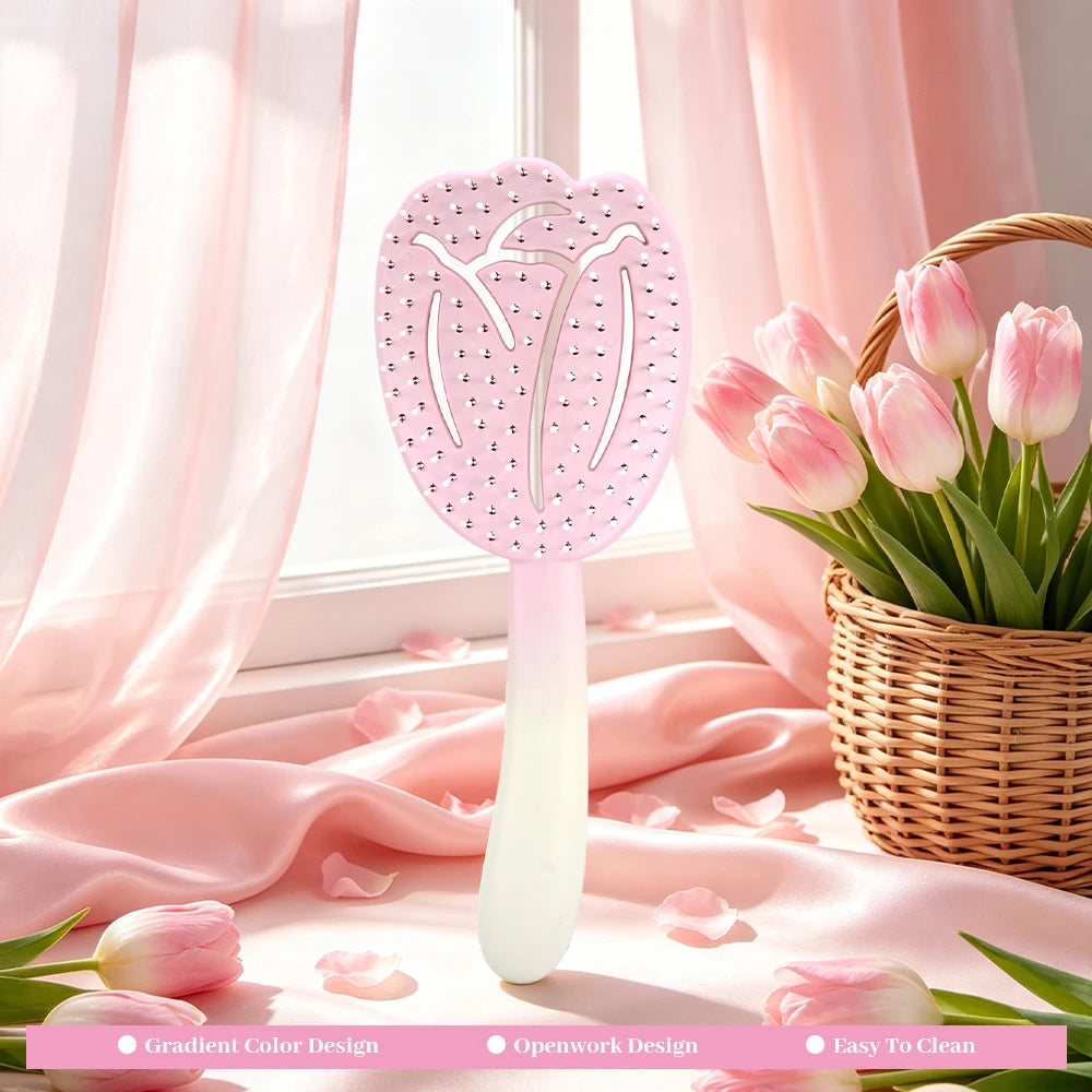 Gradient Tulip Hollow Air Cushion Comb – Dry & Wet Hair