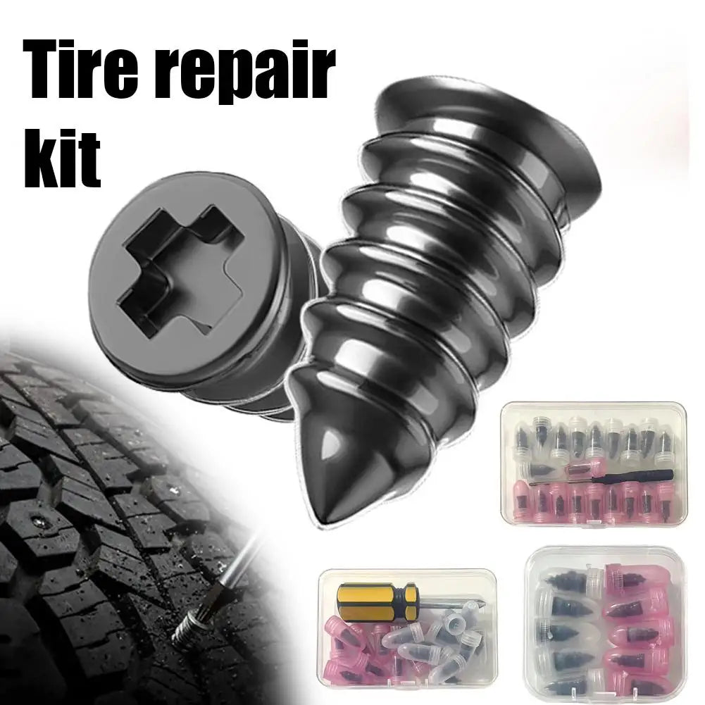 Tubeless Tire Repair Rubber Nail Kit – Car & Motorcycle 10/20PCS