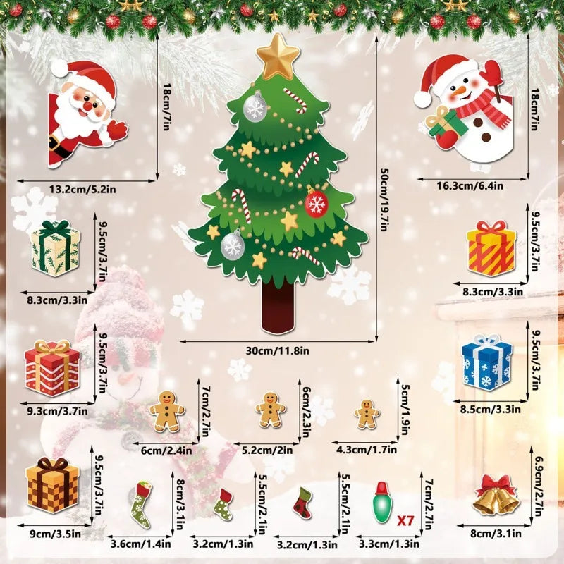 Christmas Magnetic Refrigerator Garage Door Car Body Decoration Festive Atmosphere Christmas Home Decoration Oasis Select CT497