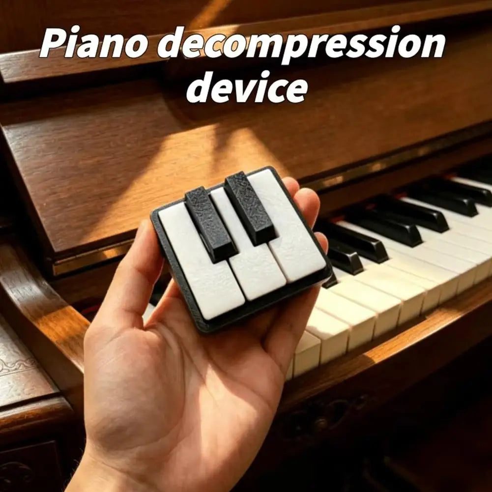 Piano Keyboard Clicker Fidget Toy 3D Printed Stress Relief Figurine Desktop Decompression Gadget for Office Gift Oasis Select