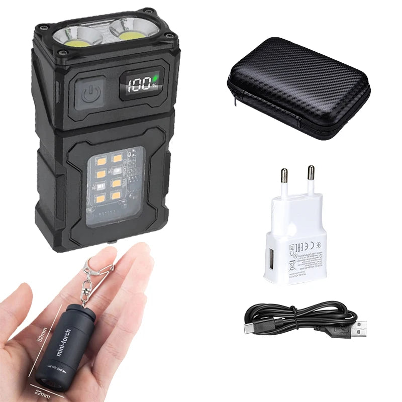 Mini Rechargeable LED Flashlight 800LM | Clip-On Magnetic Torch