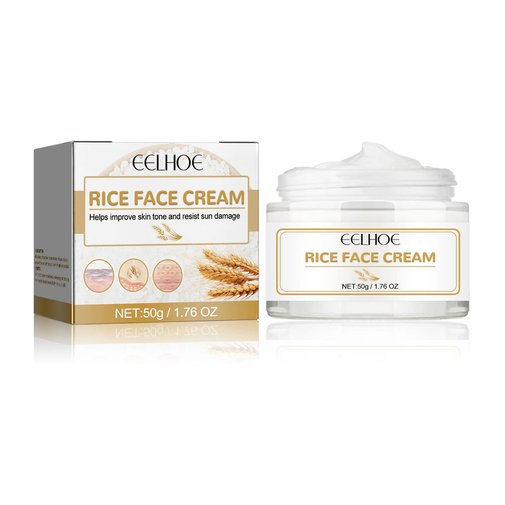 EELHOE White Rice Face Cream – Brighten, Firm & Hydrate Brightening Face Cream Oasis Select 50g Boxed