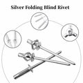 50pcs Silver Folding Blind Rivet Aluminium Alloy Rivet Fold Type 3.2mm 4.0mm 4.8mm Soft or Plastic Material Oasis Select 3.2x14mm