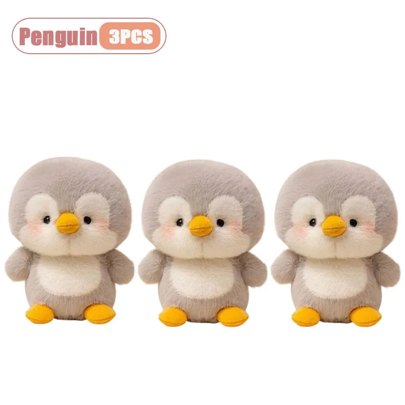 1-5PCS Desk Companion Plush Doll Cute Stuffed Animal for Table Decor Study Buddy Birthday Gift Room Ornament Kawaii Oasis Select Penguin-3PCS