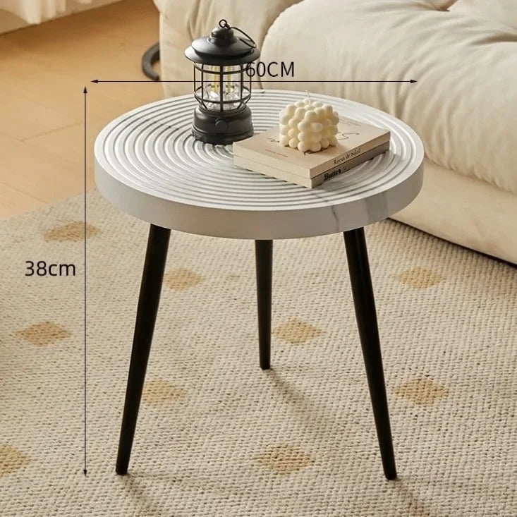 Multi-functional Annual ring side few sofa side few living room coffee table living room Oasis Select White 60-38
