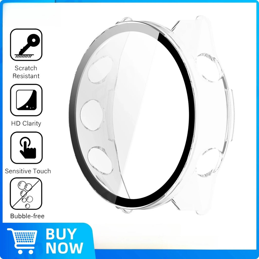 Garmin Forerunner 970 570 Tempered Glass & PC Bumper Case Watch Screen Protector Oasis Select