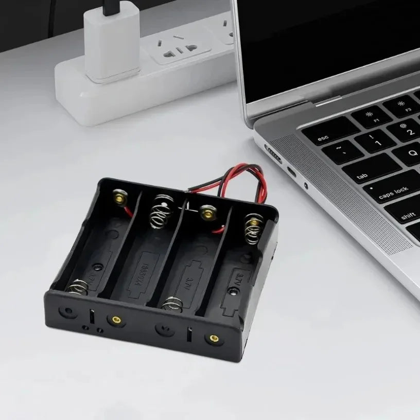 1/2/3/4 Slots Ports 1.5V AA Power Battery Storage Case Holder Storage Box DIY Leads Black Used for Repair Tools Oasis Select