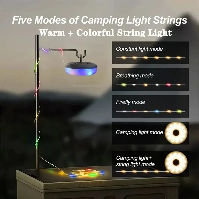 ESMARTER 10M LED Camping Light Strip | RGB Waterproof & Rechargeable