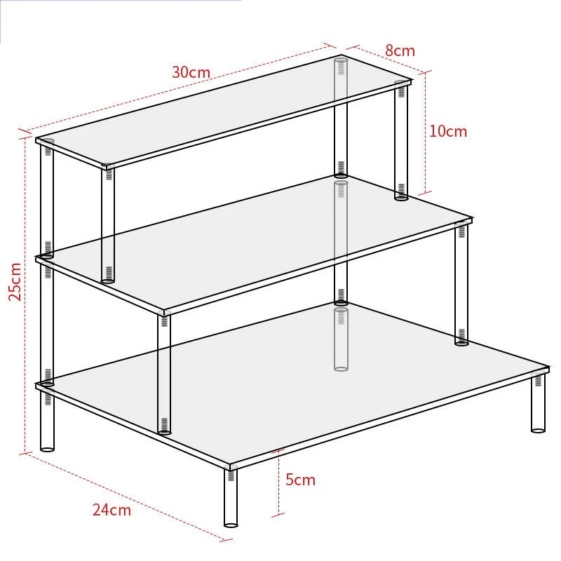 4-Tier Acrylic Display Shelf for Figures, Jewelry & Collectibles