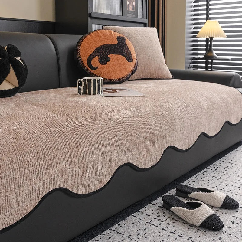Sofa Cushion with Irregular Edging Simple Style Home Textile All Season Universal One-piece New Style Non-slip Oasis Select