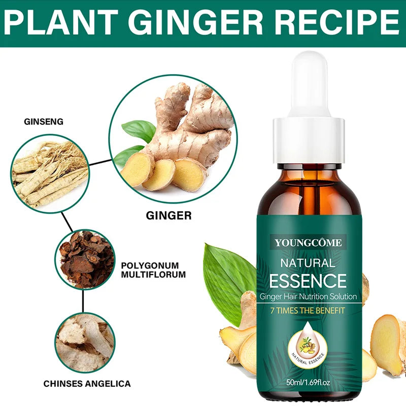 Natural Ginger Hair Serum – 7X Strength & Frizz-Free Leave-In