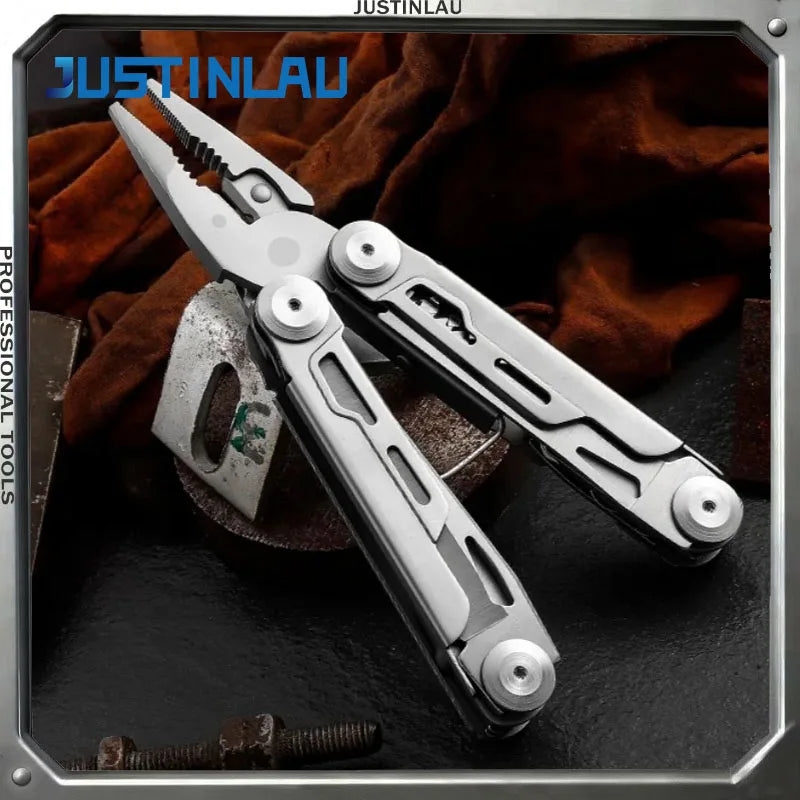 JUSTINLAU 1PC 13 in 1 Multifunctional Folding Combination Tool Clamp EDC Outdoor Equipment Tool Available Manual Tools Oasis Select