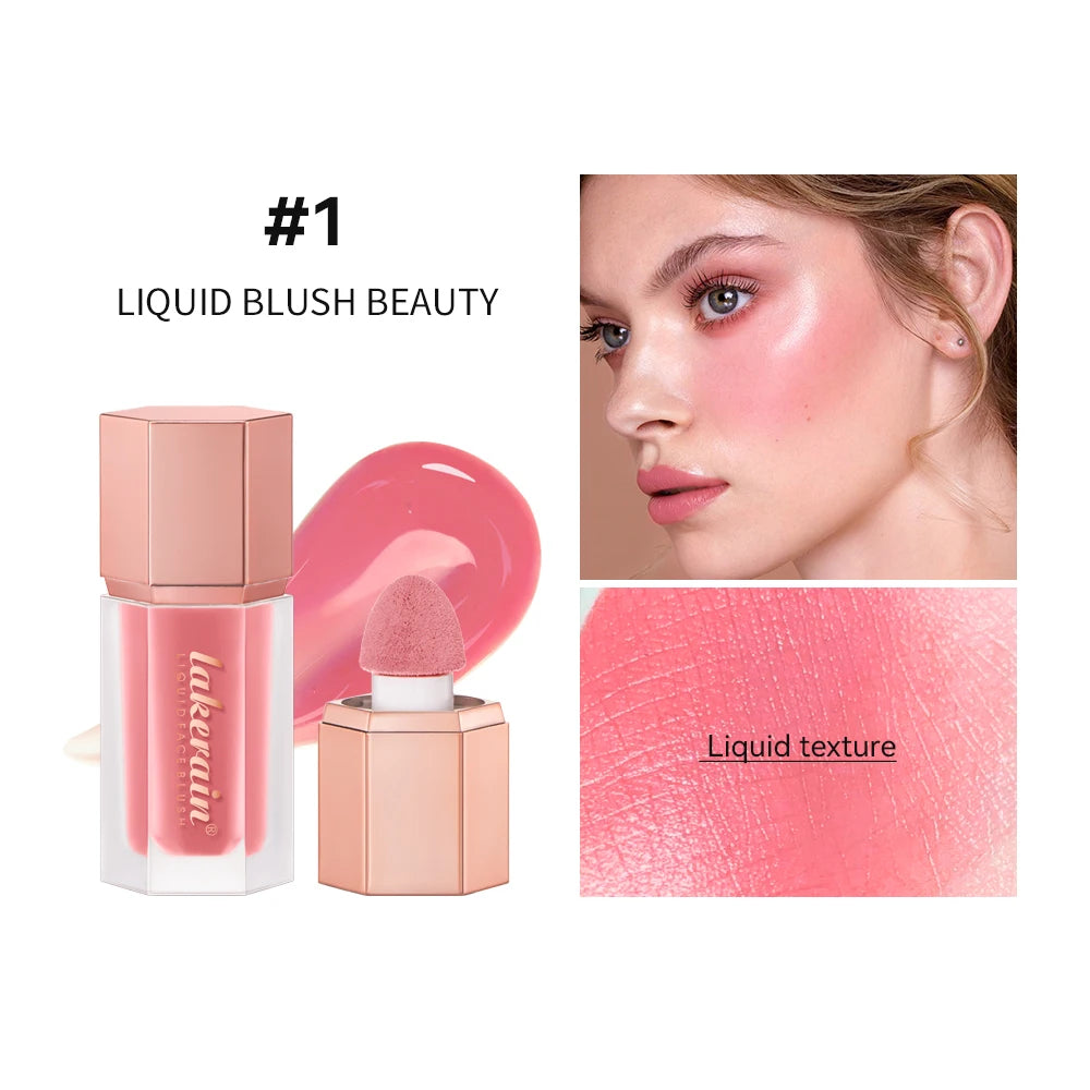 Lakerain Liquid Blush Waterproof & Sweat-proof Creamy Texture Pink Blush Long-lasting Light Natural Matte Velvet Matte Makeup Oasis Select 01