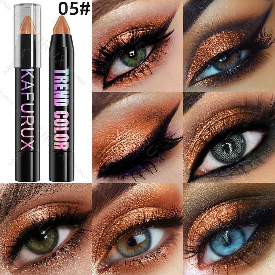 KAFURUX Metallic Glitter Eyeshadow Pencil – Waterproof Shimmer