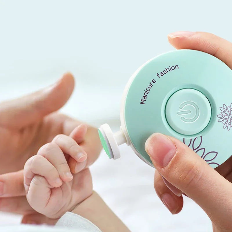 Electric Baby Nail Trimmer Kid Nail Polisher Tool Infant Manicure Scissors Baby Hygiene Kit Baby Nail Clipper Cutter For Newborn Oasis Select