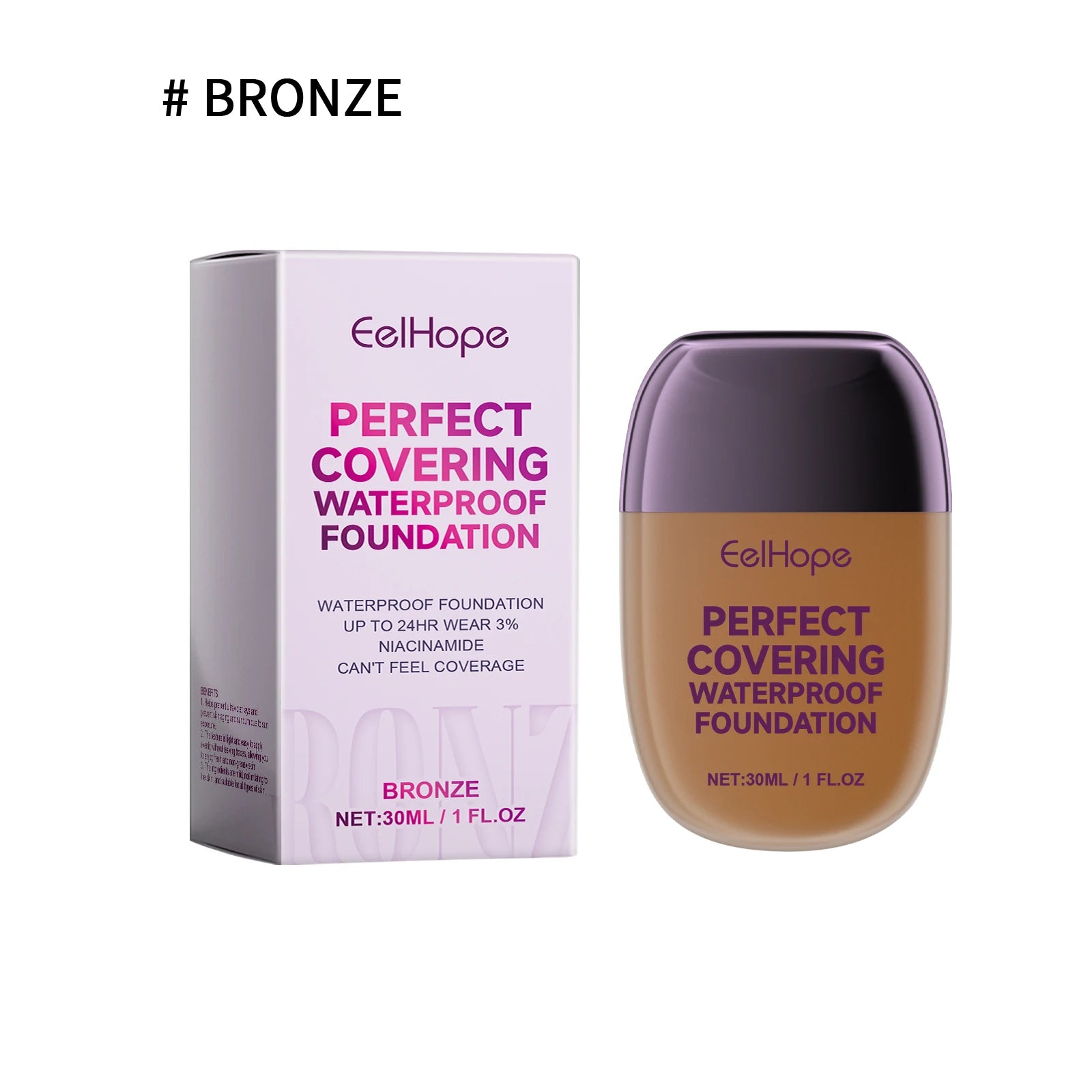 Eelhope Waterproof Full Coverage Liquid Foundation – 30ml