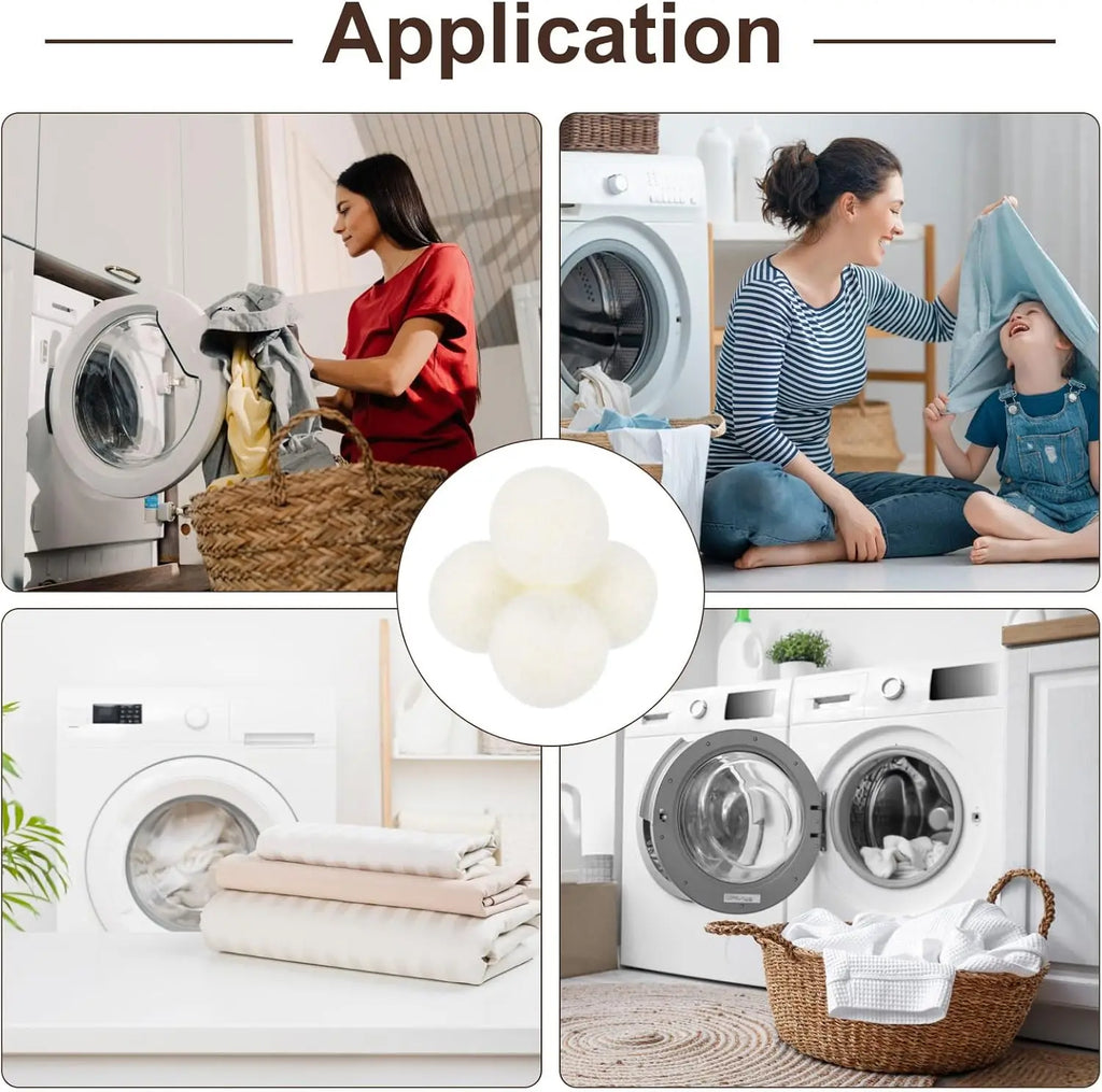 3/6/9 PCS Dryer Balls Laundry Reusable Replace Dryer Sheets Add Essential Oils for Dryer Natural Scent Reduce Drying Time Static Oasis Select