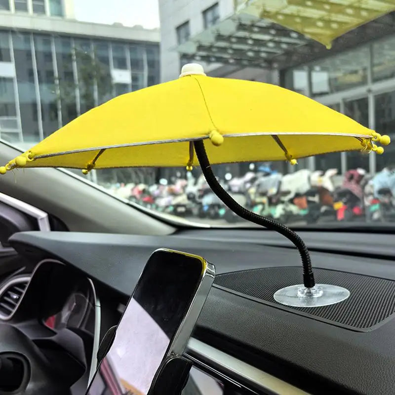 Bending Design Car Phone Sunshade Anti-glare W Adhesive Clip Phone Umbrella 360° Rotation Adjustable Non-slip Auto Phone Bracket Oasis Select