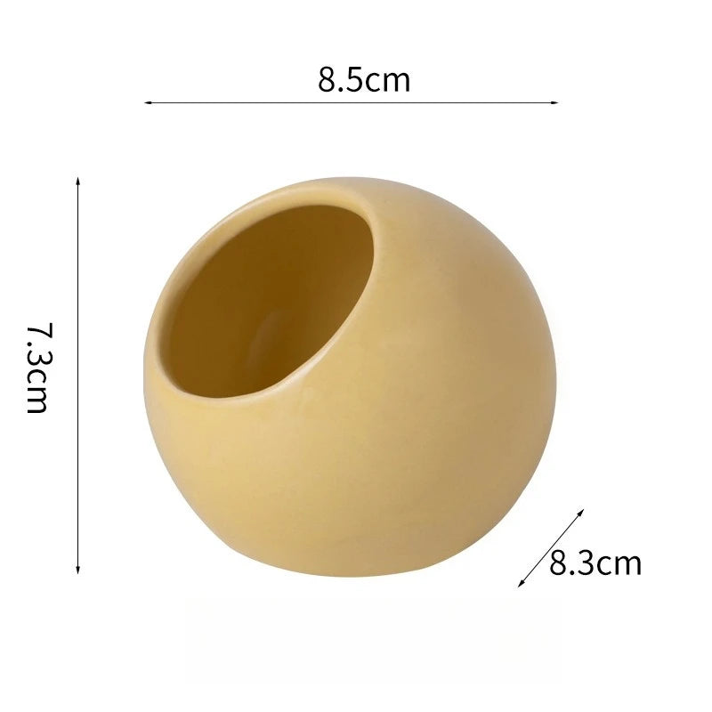 Bite Resistant Ceramic Bird Feeder Anti Splash Anti Spill Food Water Bowl Small Bird Feeding Container Pet Bird Supplies Oasis Select Yellow