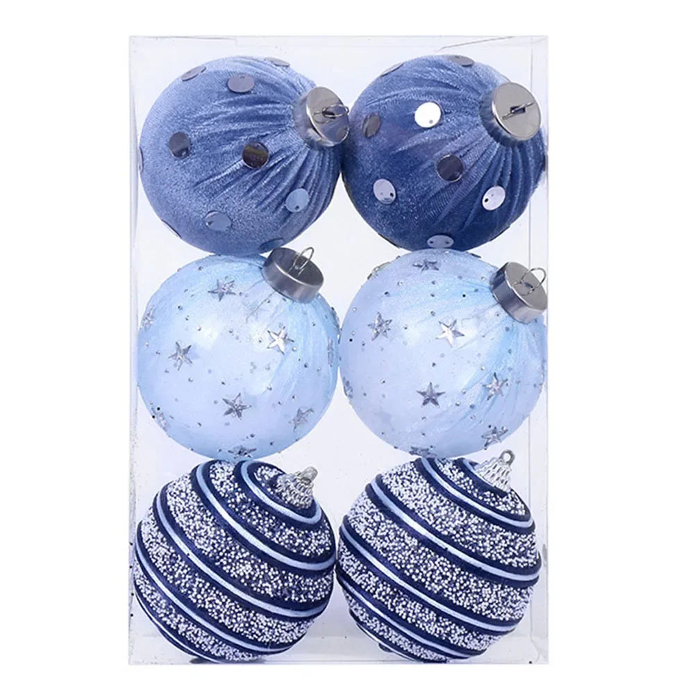 For Christmas Tree Decorative Balls Christmas Ball Set Blue Easy Hang Christmas Decorations Festive Atmosphere Oasis Select