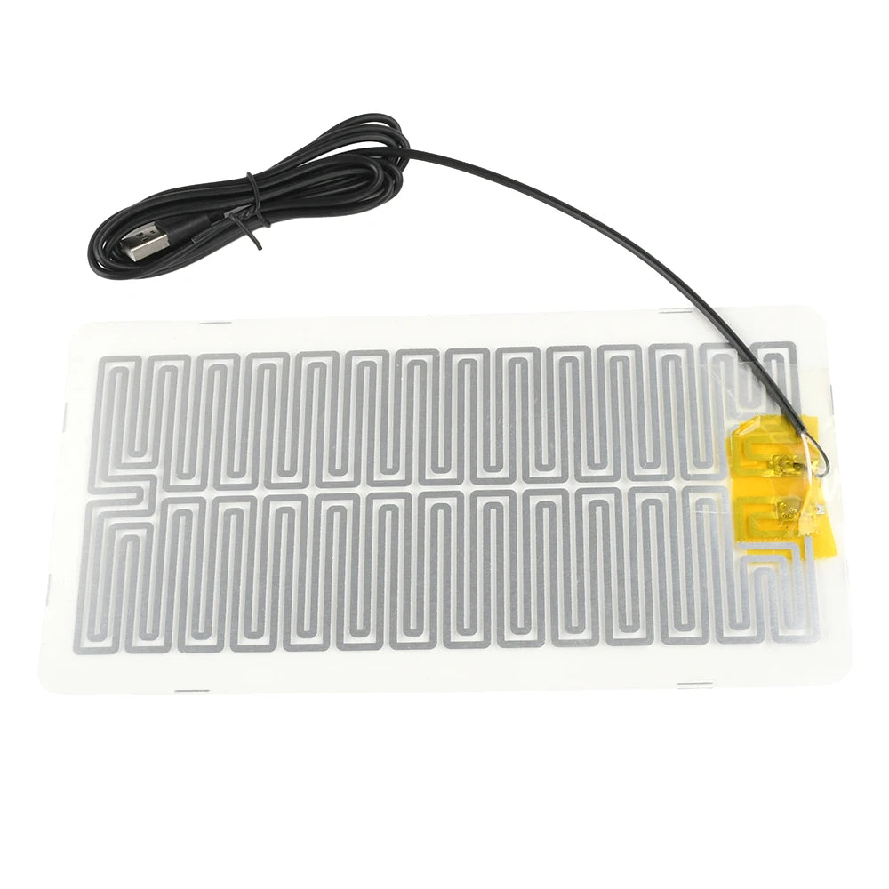 5V USB Heating Pad Waterproof Plug And Play Warm Plate Heater Sheets for Mouse Pad Mats Reptiles Supplies Plant Warm Heating Pad Oasis Select