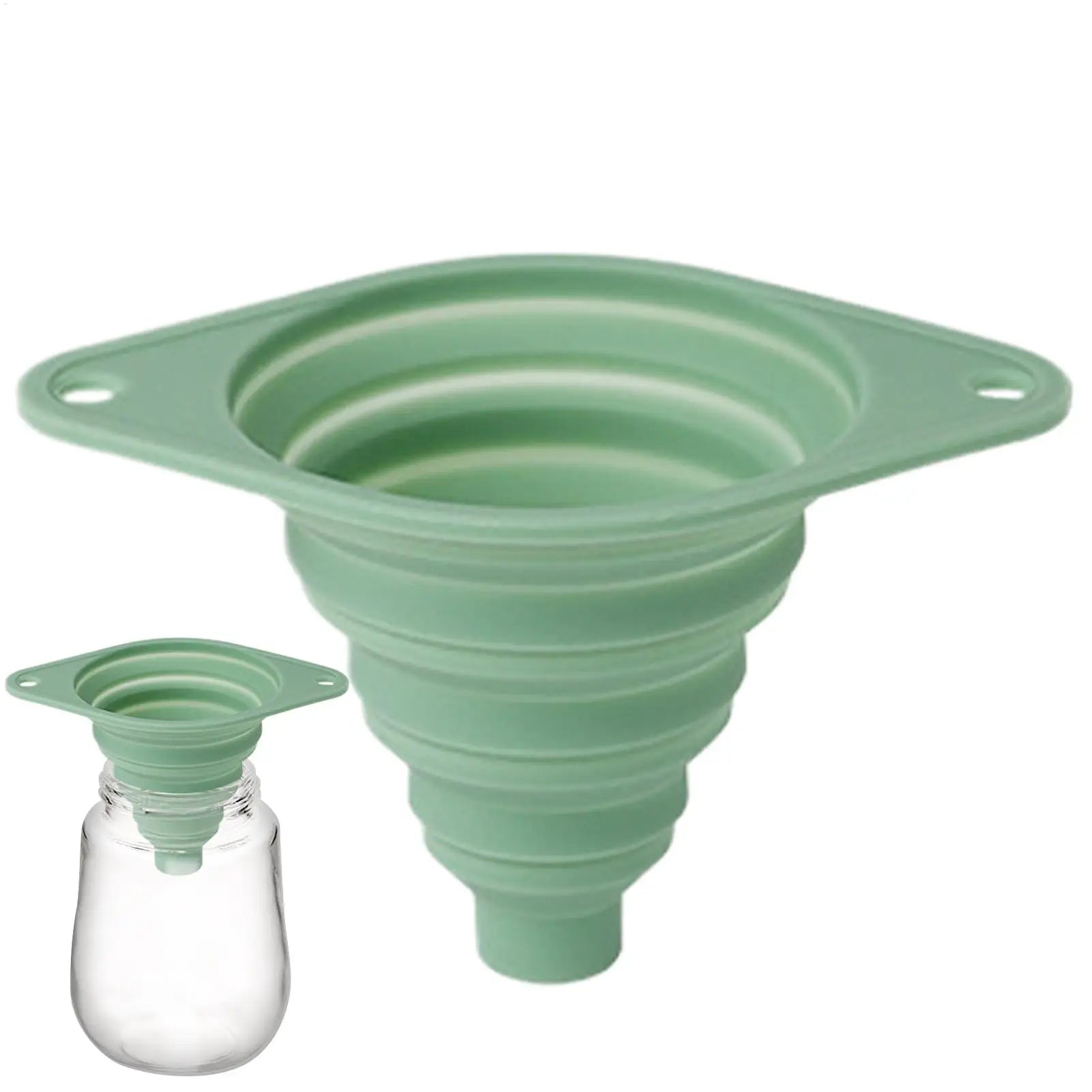 Small Kitchen Funnel Folding Filler for Filling Bottles Silicone Funnels for Bottles Canning Cooking Water Powder Transfer Oasis Select