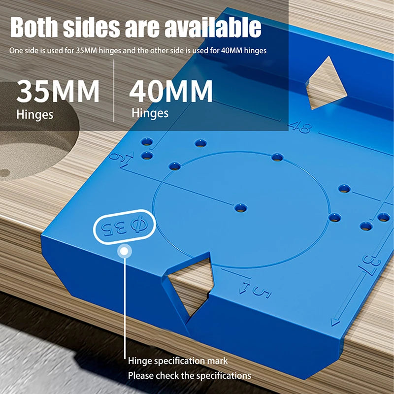 2-Pack Cabinet Door Hinge Drilling Jig | 35mm & 40mm Locator