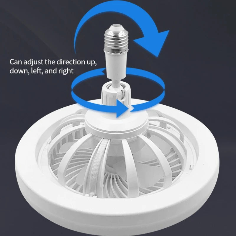 E27 LED Smart Ceiling Fan Light | 30W Remote Control 3 Speed