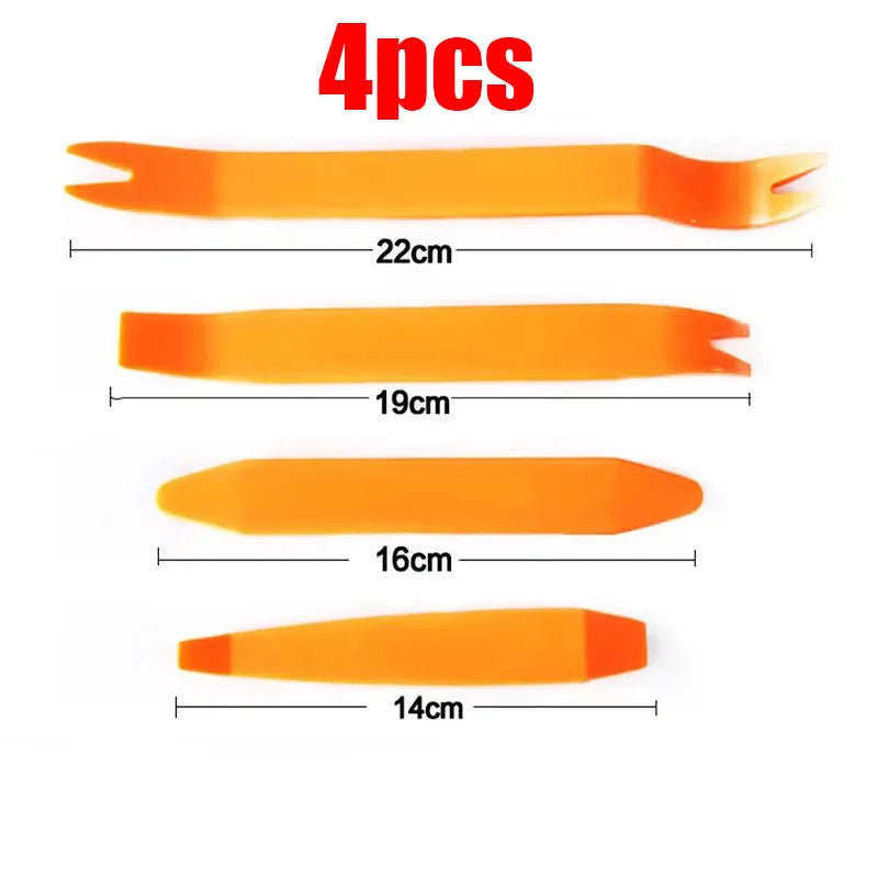4/8/12/24pcs Universal Plastic Trim Removal Tool Kit Non-Scratch Pry Tools For Car Interior Panel Door Clips Dash Disassembly Oasis Select 4pcs