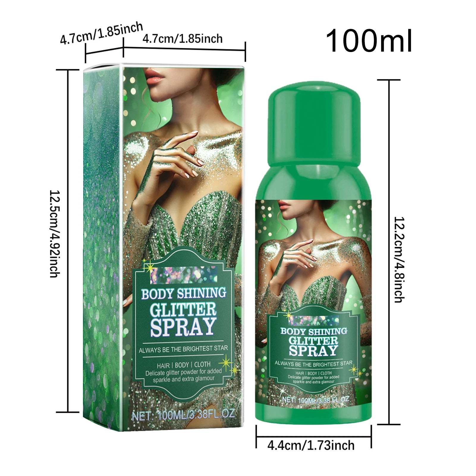 Shimmery Spray Shiny Glitter Spray Hair Shimmery Glitter Spray Hair And Body Washable Temporary Hair Body Glitter Color Spray Oasis Select 100ml 2 China Mainland