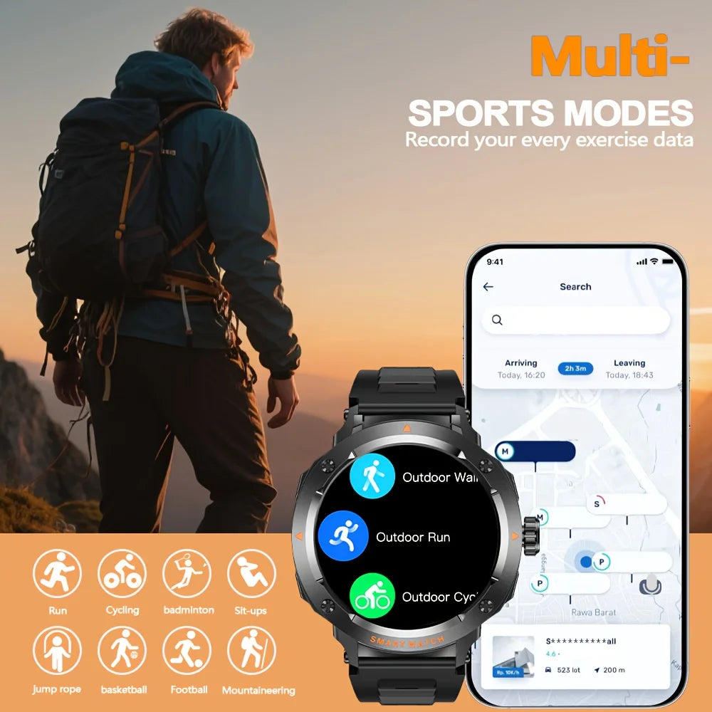 ERUN 2026 Smart Watch – Multi-Sport, Voice Assistant & Sleep Tracker