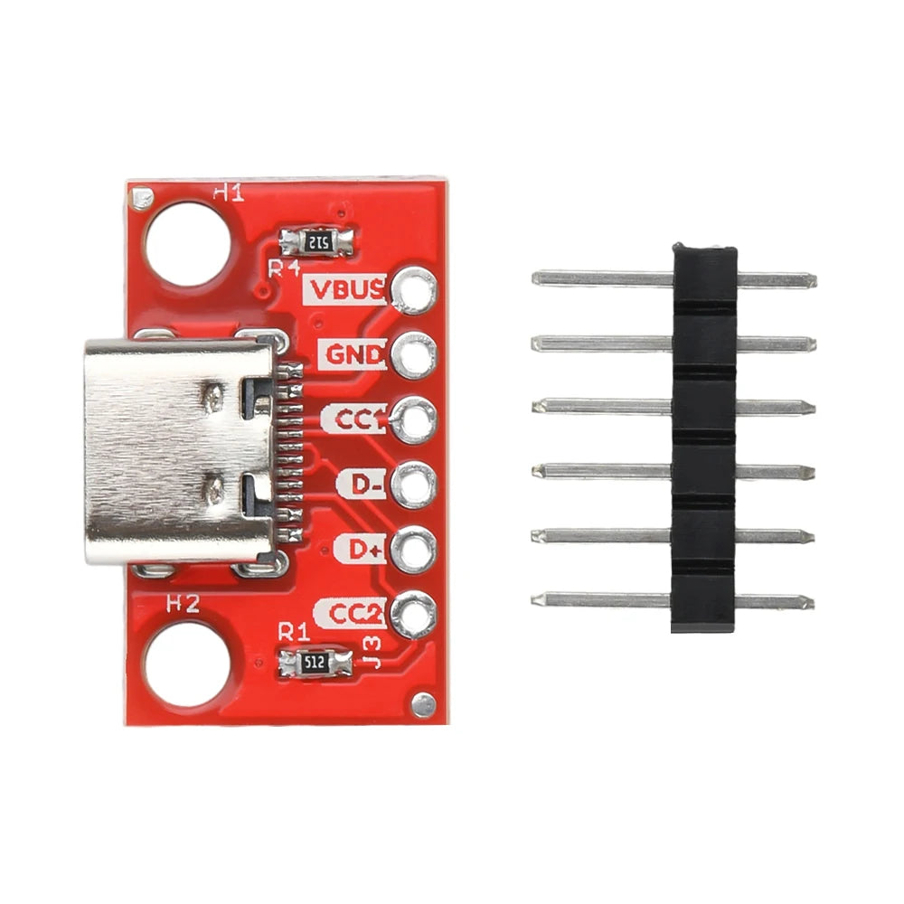 1-5PCS USB Type C Connector Board 3.1 Serial Basic Breakout Female Connector Breakout Board Red Adapter Board Oasis Select 1pcs
