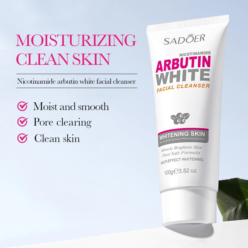 SADOER Niacinamide Arbutin Facial Cleanser – Oil Control Foam Facial Foam Cleanser Oasis Select
