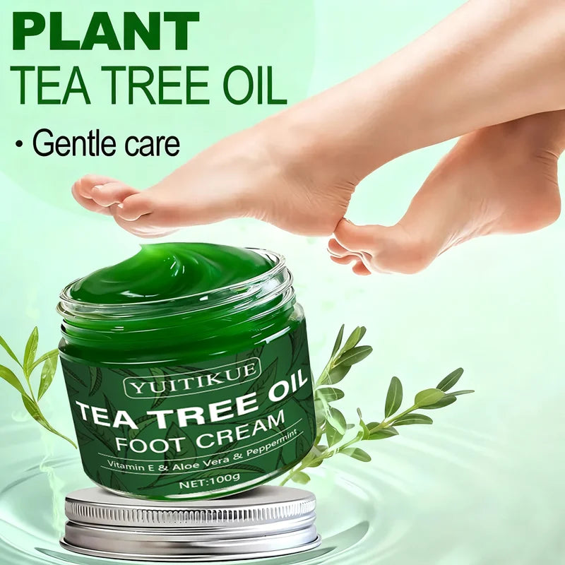 YUITIKUE Tea Tree Oil Foot Cream – Vitamin E & Aloe 100g
