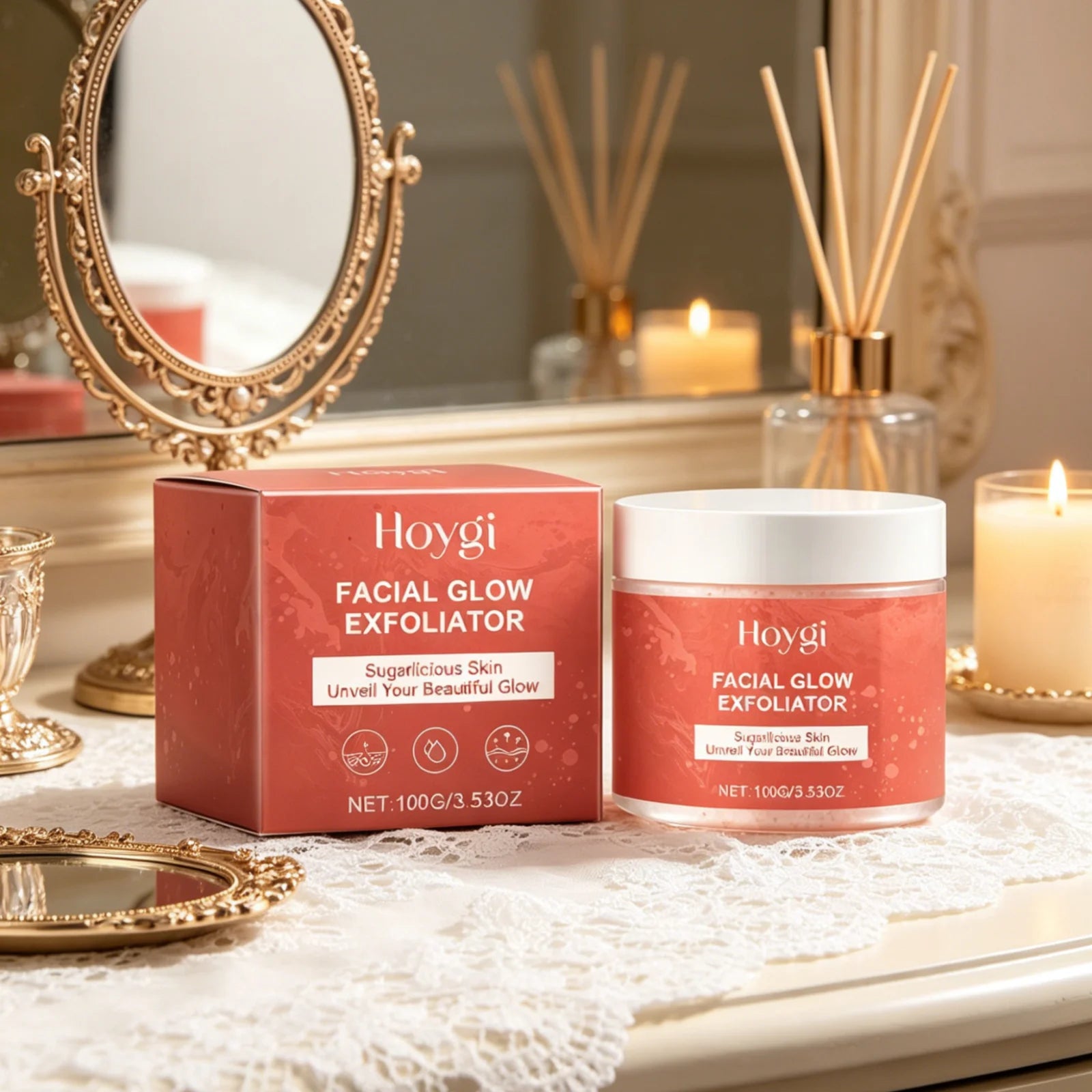 Hoygi Face Exfoliating Scrub – Deep Cleanse & Brighten 100g Facial Exfoliating Scrub Oasis Select