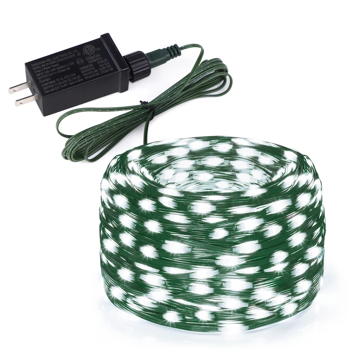 10M-100M Green Wire Outdoor LED String Lights Waterproof 100LED-800LED Fairy Garland Holiday Party Christmas Tree Wedding Decor Oasis Select White US Plug 100M 800LED