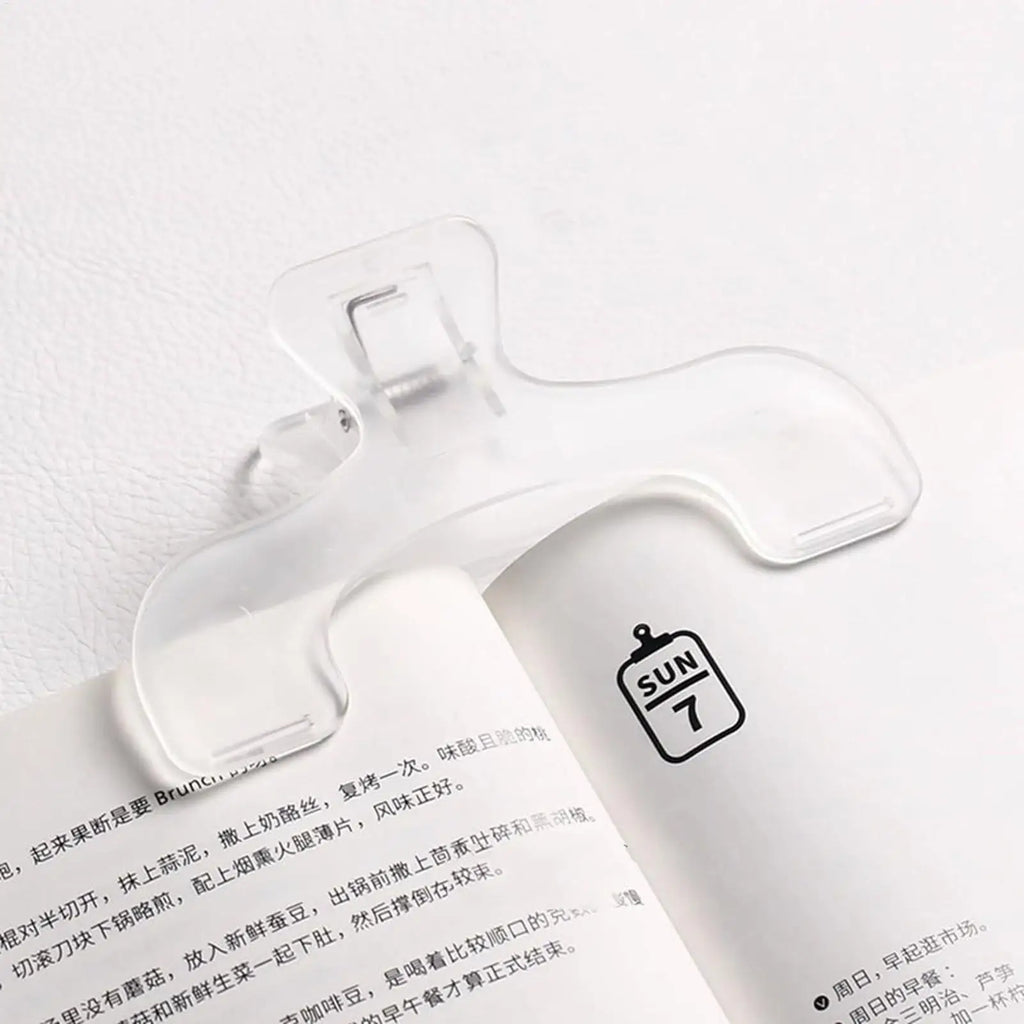 Plastic Book Clip Simple Reading Aid Fixed Book Holder Bookmarks Creative Design Practical Note Holder for Bookstore Page Marker