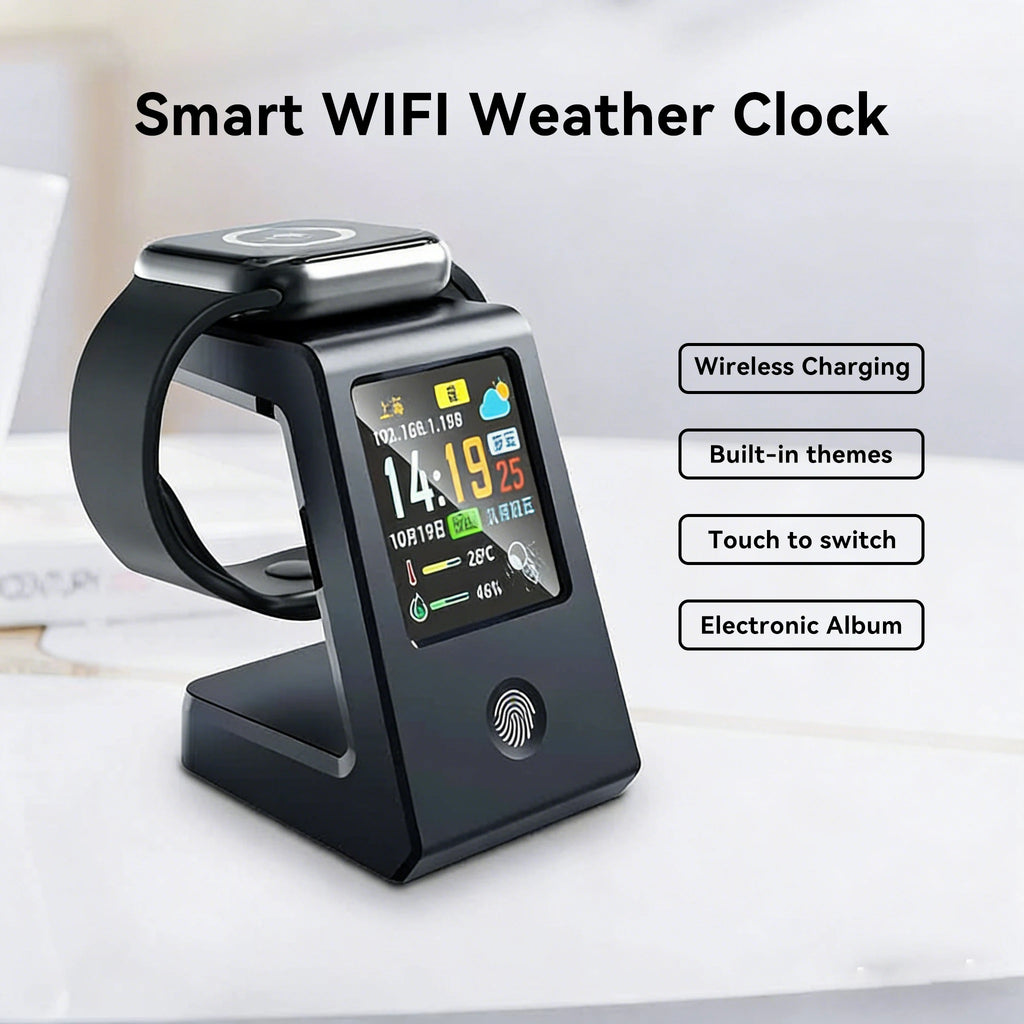 GEEKMAGIC Smart WiFi Weather Clock with Wireless Charging