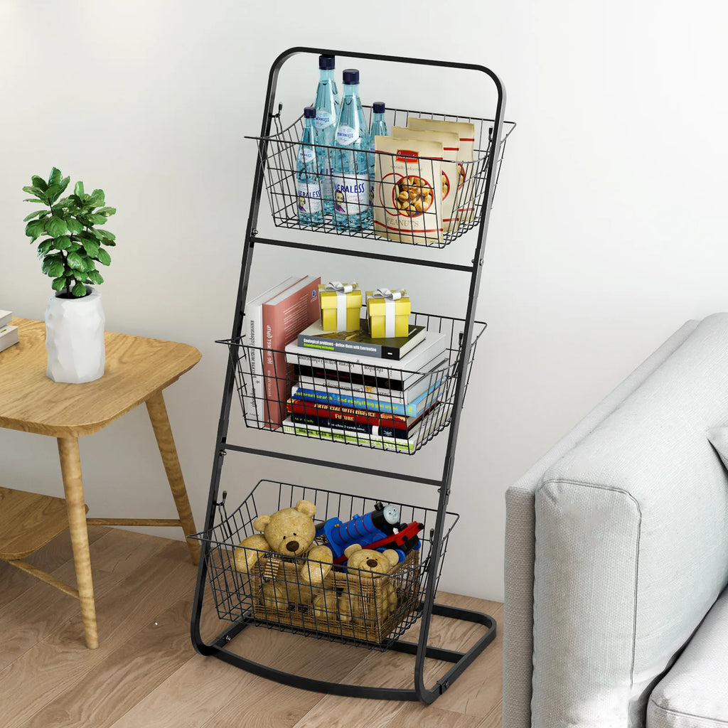 Kitchen rack Multifunctional snack vegetable basket Storage rack Floor-to-ceiling multi-layer special vegetable basket shelf Oasis Select