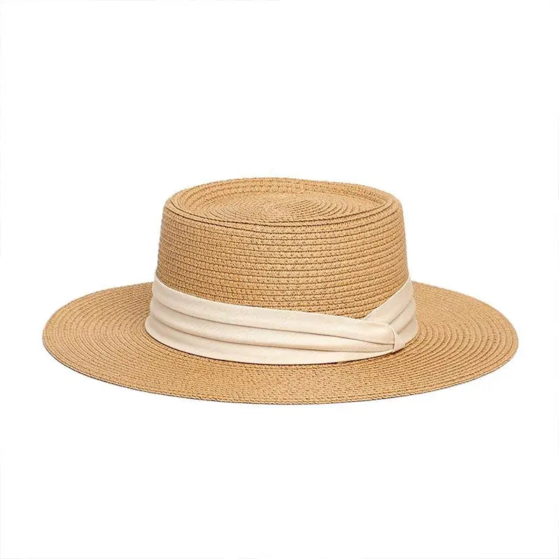 Wide-Brimmed Panama Straw Hat – Women's Beach Sun Hat