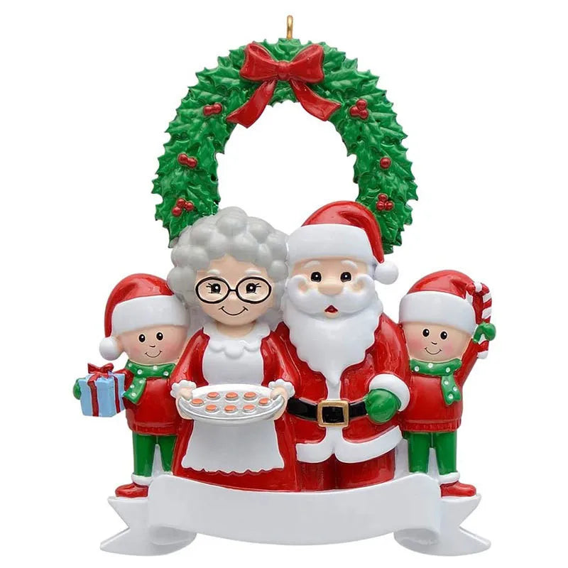 Personalized Family Christmas Tree Ornament – Santa Pendant Christmas Tree Ornament Oasis Select B