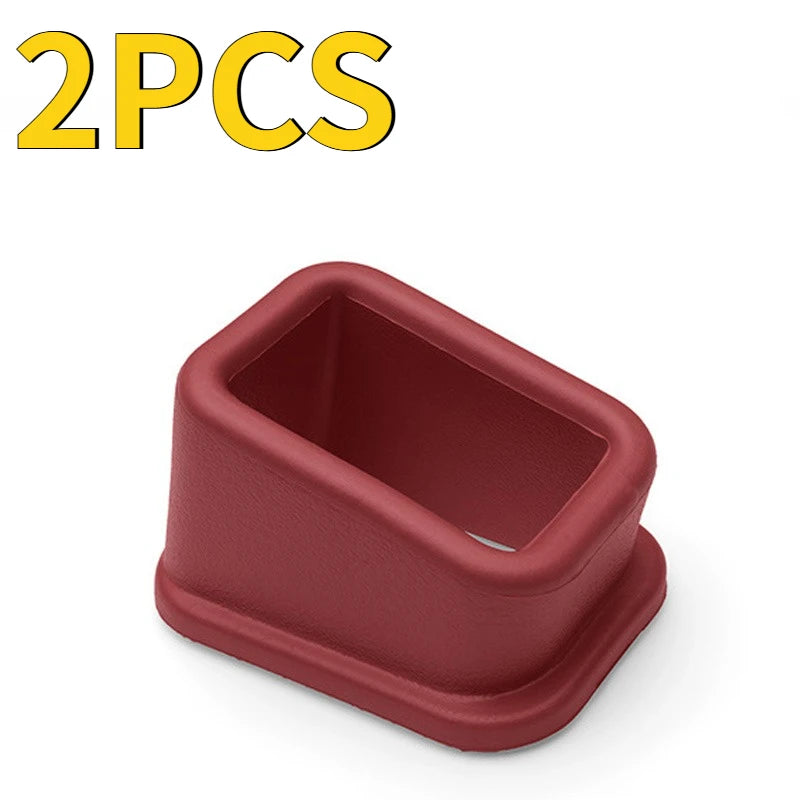 Anti-Slip Silicone Holder 1/2/4PCS Car Seat Belt Slot Fixer Safety Belts Lock Buckle Fixing Auto Interior Decorative Accessories Oasis Select 2PCS burgundy