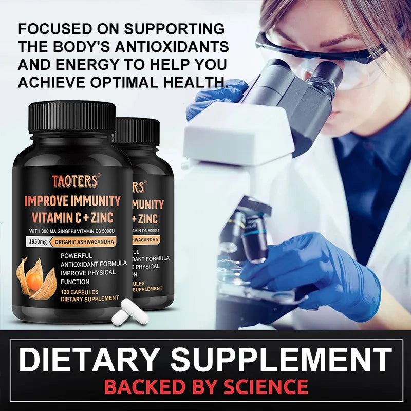 Organic Ashwagandha Capsules with Black Pepper | Focus & Sleep