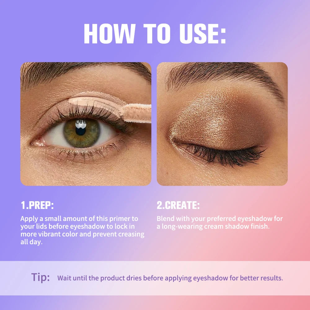 Eyeshadow Primer Elixir 8h Long Lasting Wear Uniform Color Development Smooth Blending Waterproof Light Gel Texture Eye Primer Oasis Select