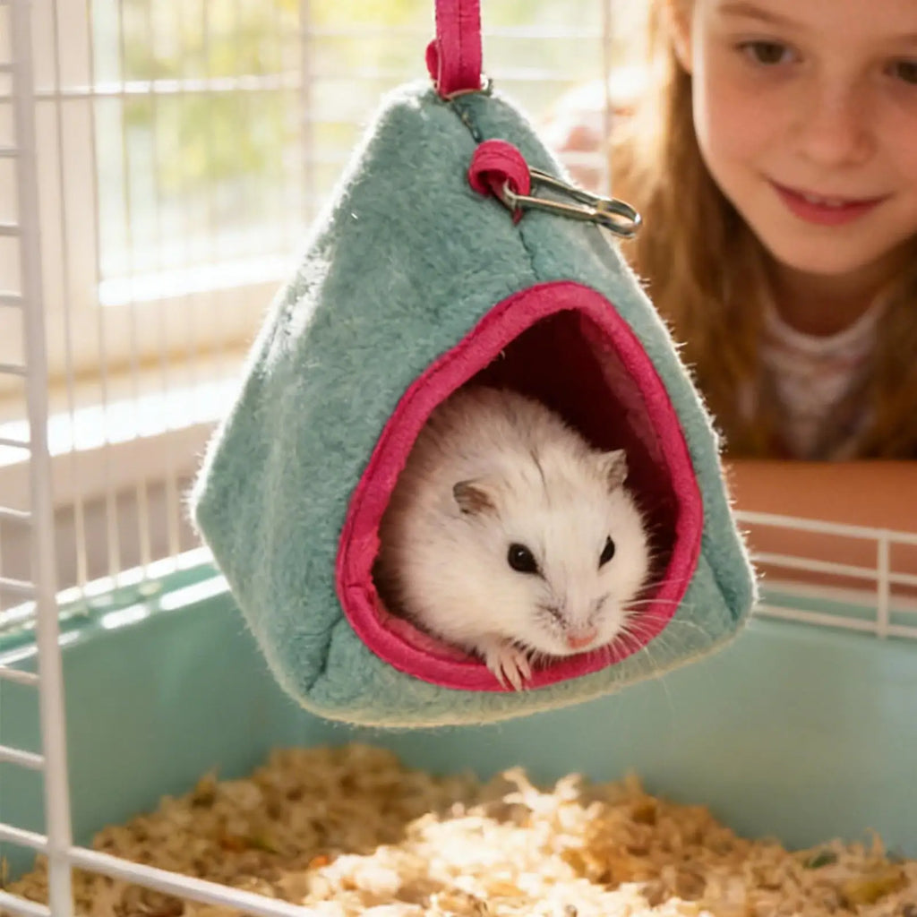 Pet Hammock Hamster Cage Bed Guinea Pig Bed Hamster Warm Bed Winter Pet Toy Hamster Cage House Hanging House Bed Mice Rat Nest Oasis Select