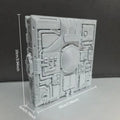 Sci-Fi Mechanical Panel Model Cyberpunk Tech Wall Tile Industrial Sci-Fi Terrain Base for Diorama & Miniature Scenery Oasis Select grey