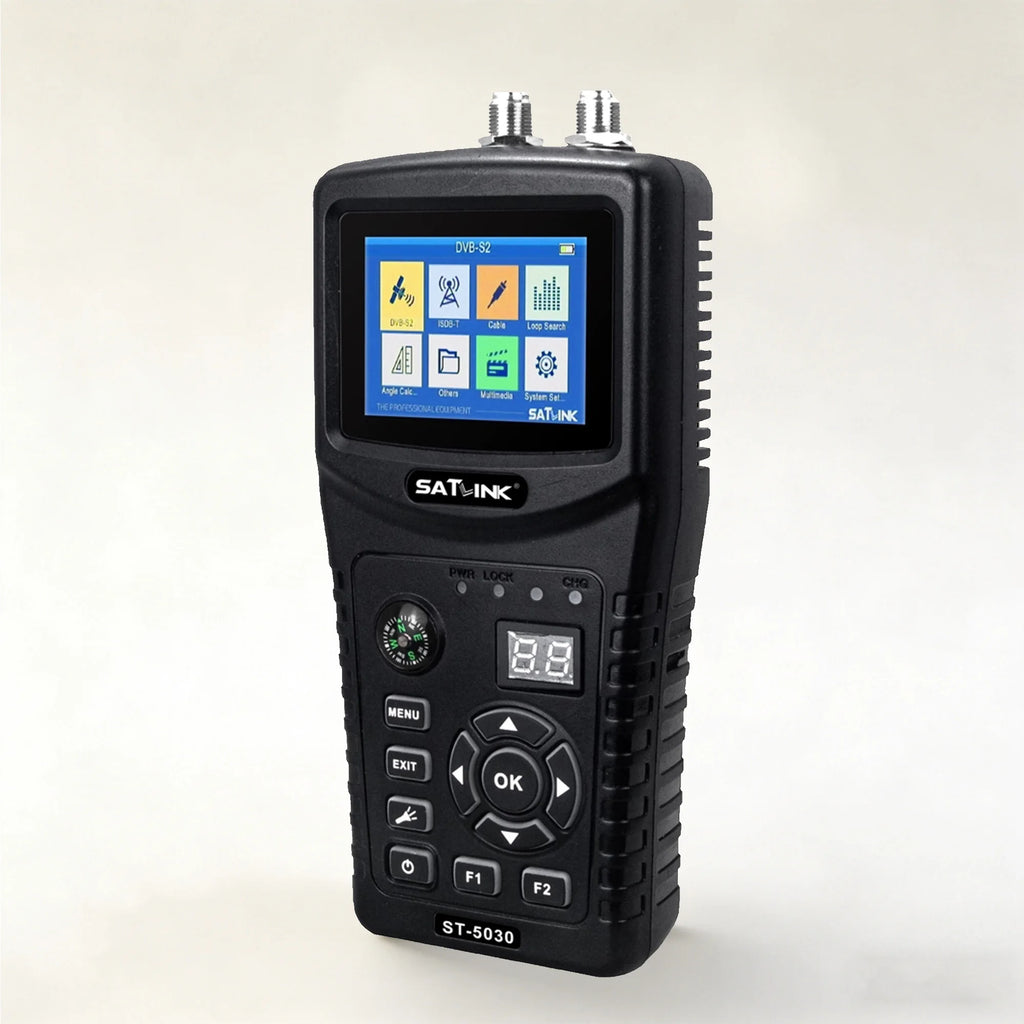 RF signal tester，DVB-T2, TDT, DVB-C, J83B, J83A/C, DVB-S2/DVB-S, Satellite Finder, Signal Tester, Detector Oasis Select