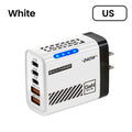 Total 240W USB Type C Fast Charging Charger For Samsung Huaweui iPhone Wall GaN Charger Multi Ports Mobile Phone Power Adapter Oasis Select US White